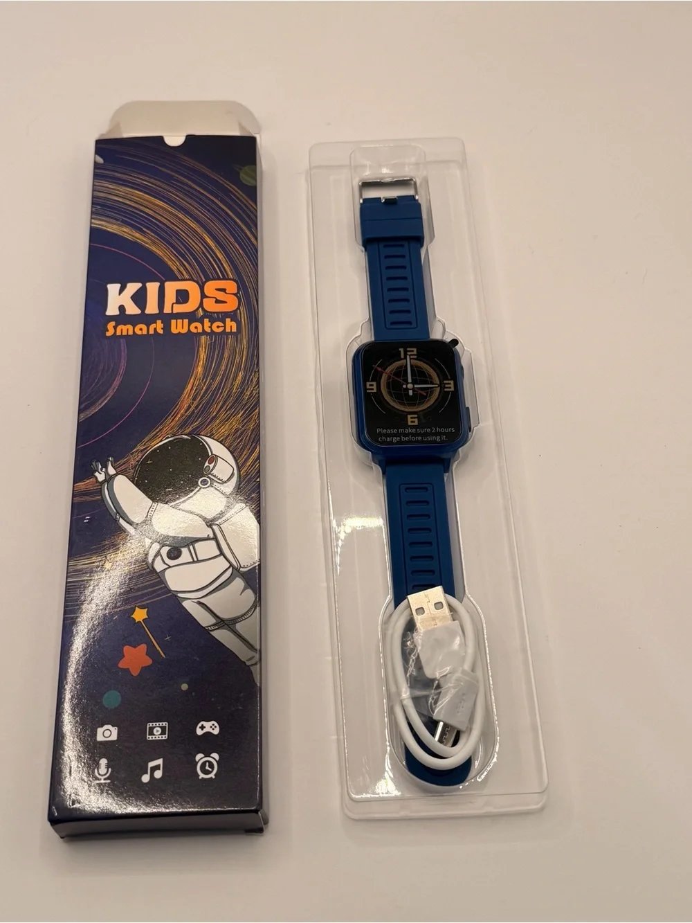 Kids Smart Watch, Full‎ Set, New, Blue, Charger Included